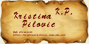 Kristina Pilović vizit kartica
